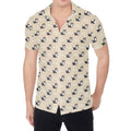 Cute Siberian Husky Pattern Print Men's Shirt