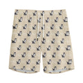 Cute Siberian Husky Pattern Print Men's Athletic Shorts