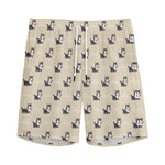 Cute Siberian Husky Pattern Print Men's Sports Shorts