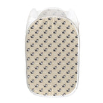 Cute Siberian Husky Pattern Print Mesh Laundry Hamper