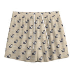 Cute Siberian Husky Pattern Print Mesh Shorts