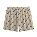 Cute Siberian Husky Pattern Print Mesh Shorts