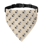 Cute Siberian Husky Pattern Print Over The Collar Dog Bandana