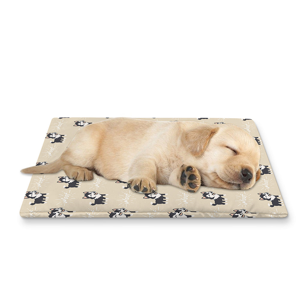 Cute Siberian Husky Pattern Print Pet Cooling Mat Cover