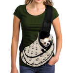 Cute Siberian Husky Pattern Print Pet Sling Carrier