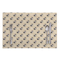 Cute Siberian Husky Pattern Print Placemat