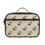 Cute Siberian Husky Pattern Print Portable Lunch Bag