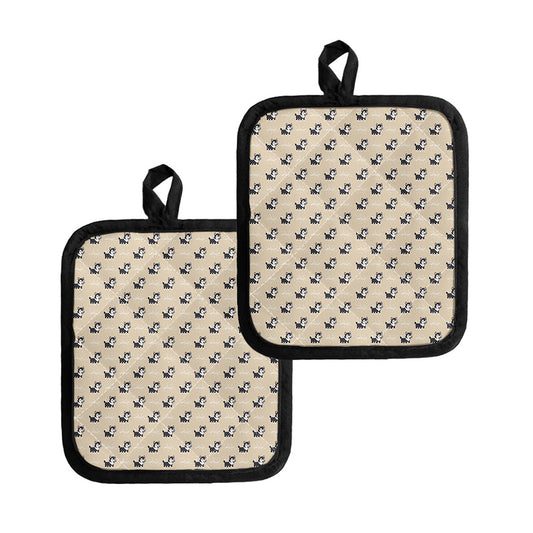 Cute Siberian Husky Pattern Print Pot Holders