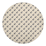 Cute Siberian Husky Pattern Print Round Blanket