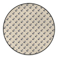 Cute Siberian Husky Pattern Print Round Floor Mat