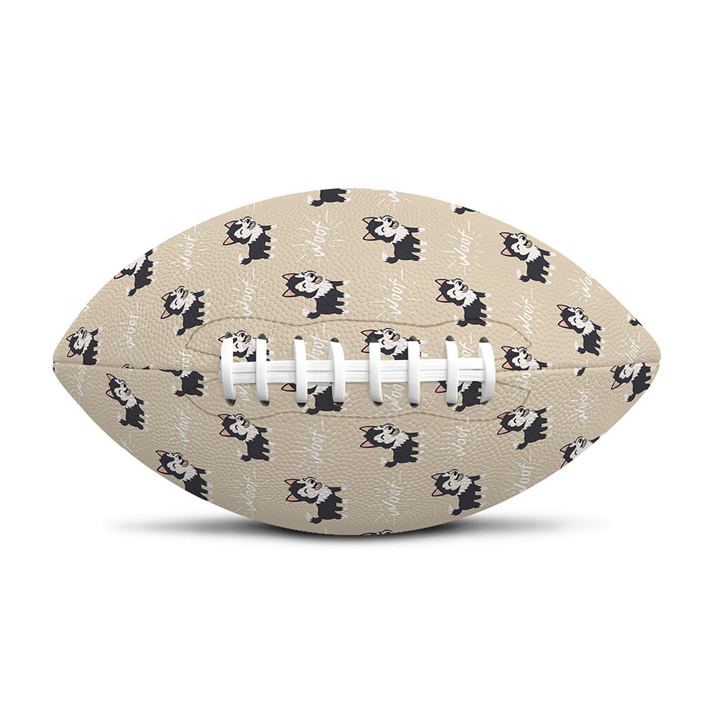 Cute Siberian Husky Pattern Print Rugby Ball