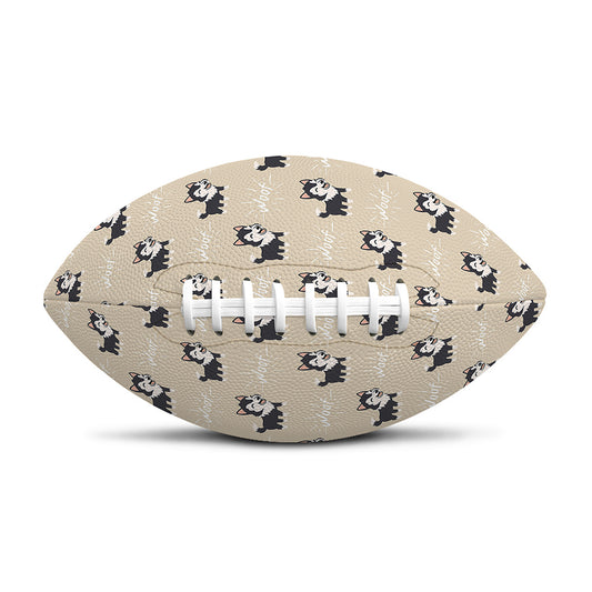 Cute Siberian Husky Pattern Print Rugby Ball