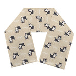 Cute Siberian Husky Pattern Print Scarf