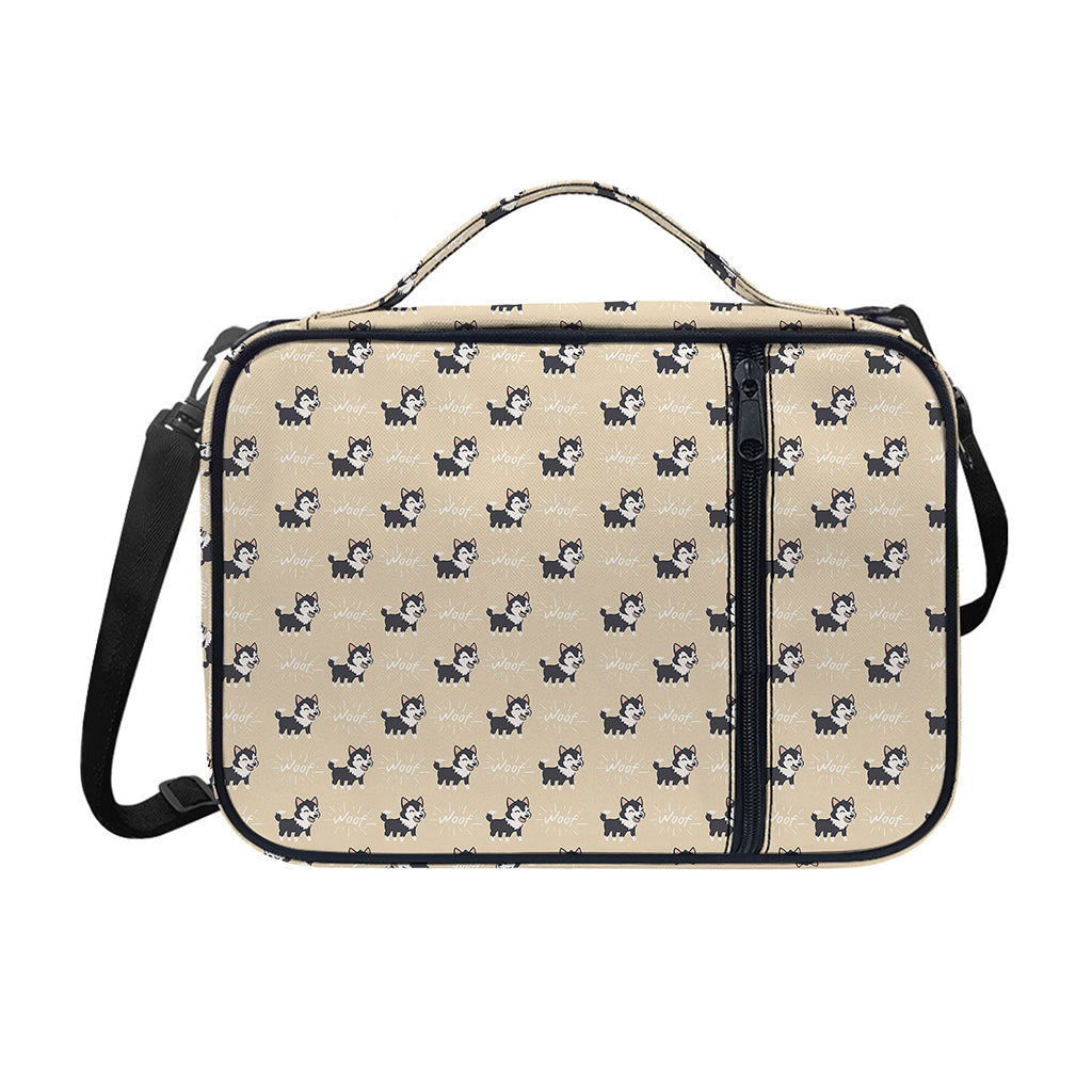 Cute Siberian Husky Pattern Print Shoulder Strap Bible Bag