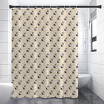 Cute Siberian Husky Pattern Print Shower Curtain