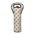Cute Siberian Husky Pattern Print Single Neoprene Wine Tote