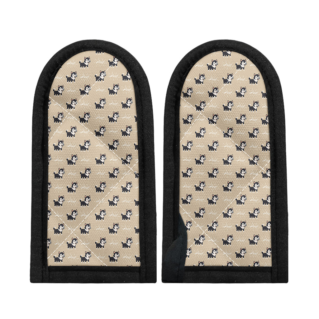 Cute Siberian Husky Pattern Print Skillet Handle Cover