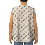 Cute Siberian Husky Pattern Print Sleeveless Baseball Jersey