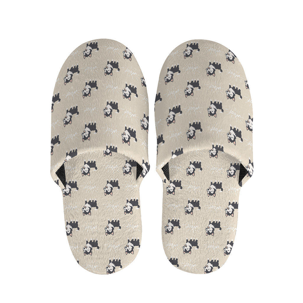 Cute Siberian Husky Pattern Print Slippers