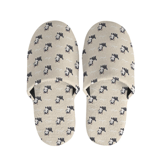 Cute Siberian Husky Pattern Print Slippers