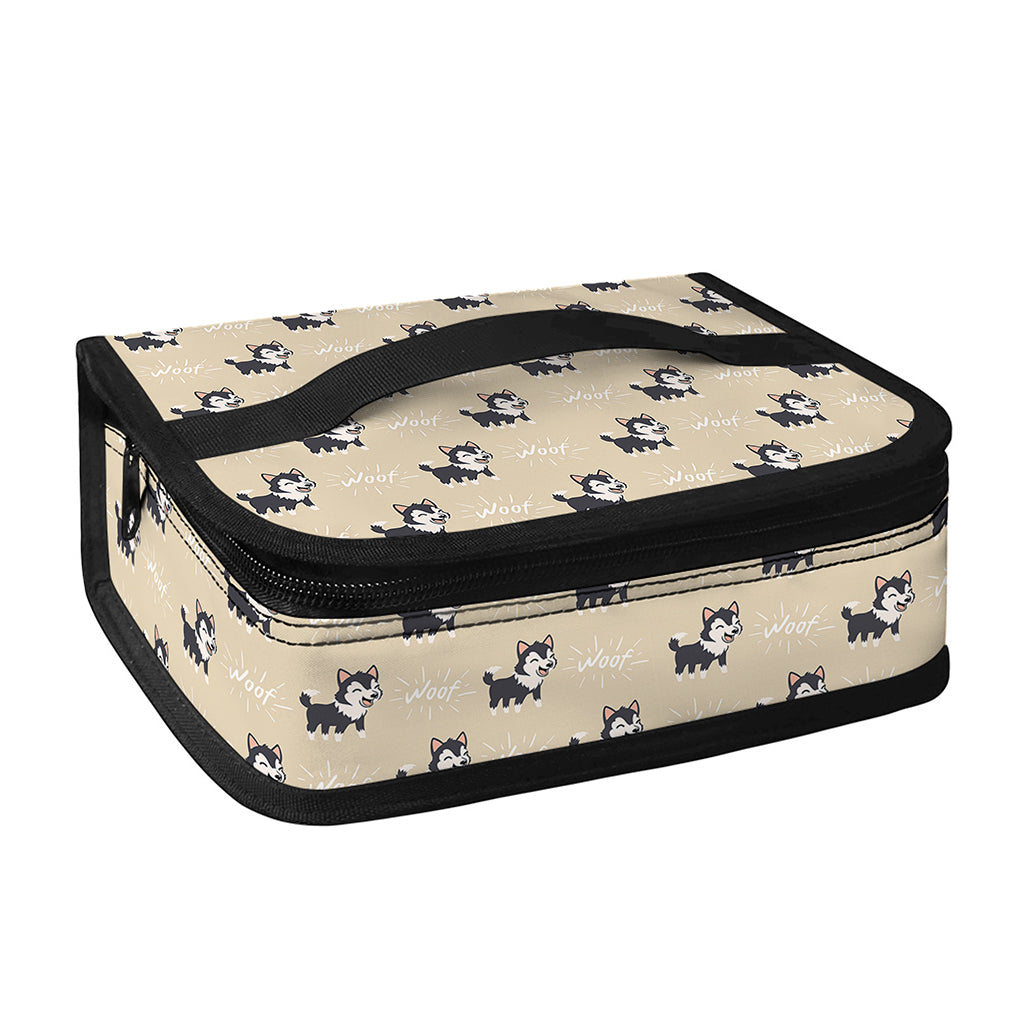 Cute Siberian Husky Pattern Print Small Lunch Bag