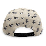 Cute Siberian Husky Pattern Print Snapback Cap