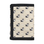 Cute Siberian Husky Pattern Print Trifold Wallet