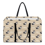 Cute Siberian Husky Pattern Print Utility Tote Bag