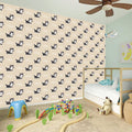 Cute Siberian Husky Pattern Print Wall Sticker