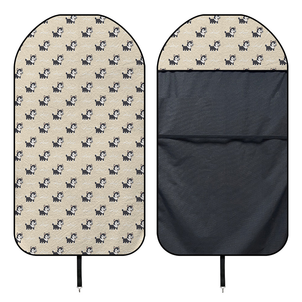 Cute Siberian Husky Pattern Print Waterproof Car Seat Cover