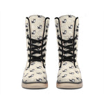 Cute Siberian Husky Pattern Print Winter Boots