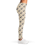 Cute Siberian Husky Pattern Print Women's Leggings