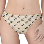 Cute Siberian Husky Pattern Print Women's Thong