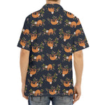 Cute Sloth Pattern Print Aloha Shirt