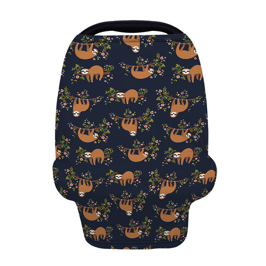 Cute Sloth Pattern Print Baby Seat Cover
