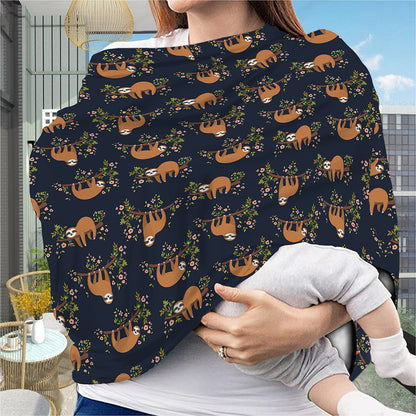 Cute Sloth Pattern Print Baby Seat Cover