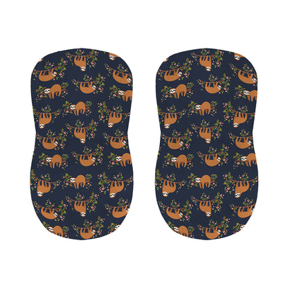 Cute Sloth Pattern Print Bar Stool Covers