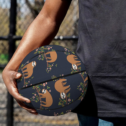 Cute Sloth Pattern Print Basketball