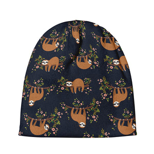 Cute Sloth Pattern Print Beanie