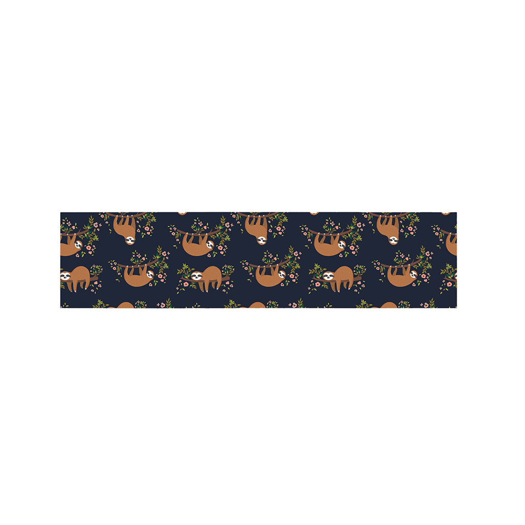 Cute Sloth Pattern Print Bed Runner