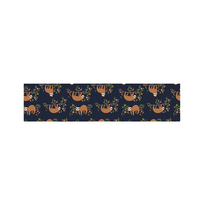Cute Sloth Pattern Print Bed Runner