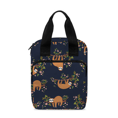 Cute Sloth Pattern Print Bible Tote Bag
