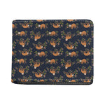 Cute Sloth Pattern Print Bifold Wallet