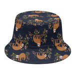 Cute Sloth Pattern Print Bucket Hat