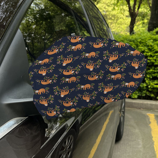 Cute Sloth Pattern Print Car Side Mirror Covers