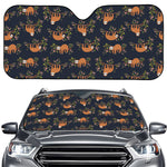 Cute Sloth Pattern Print Car Windshield Sun Shade