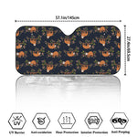 Cute Sloth Pattern Print Car Windshield Sun Shade