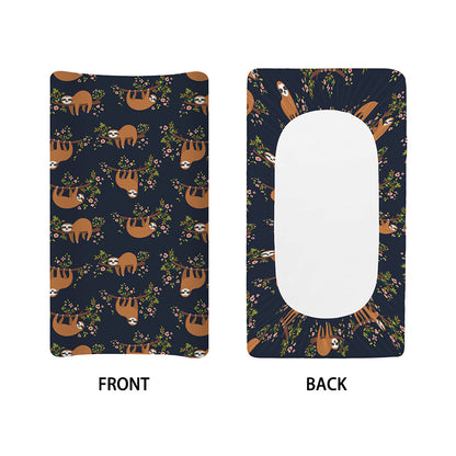 Cute Sloth Pattern Print Changing Pad Cover