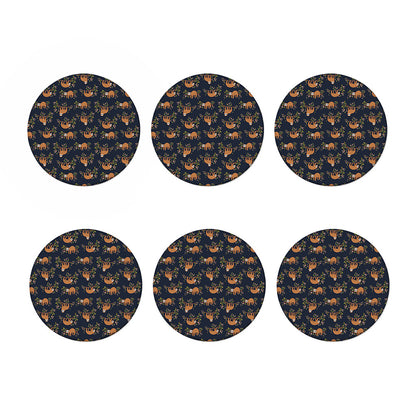 Cute Sloth Pattern Print Coaster Set