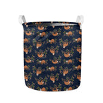 Cute Sloth Pattern Print Collapsible Laundry Basket